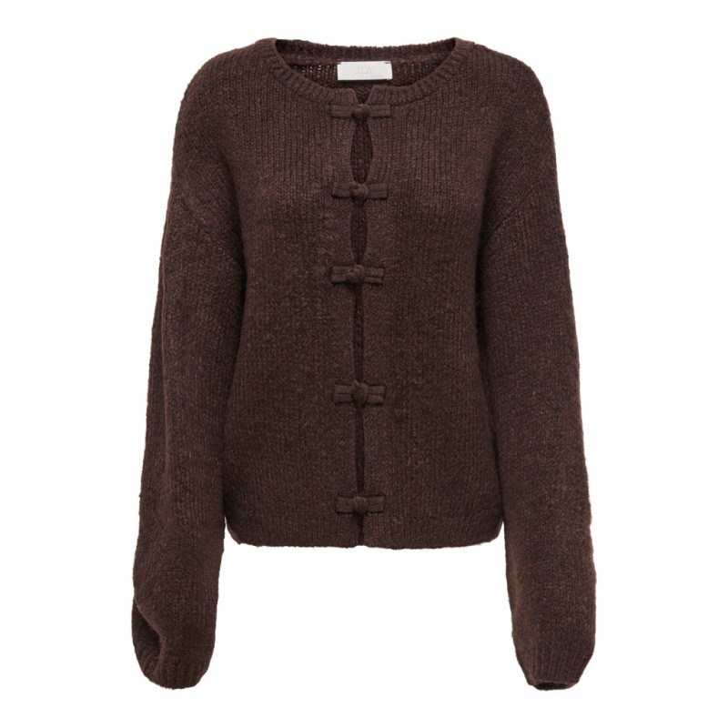 JDY Dinea langærmet strikcardigan - Chocolate Brown