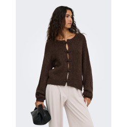 JDY Dinea langærmet strikcardigan - Chocolate Brown