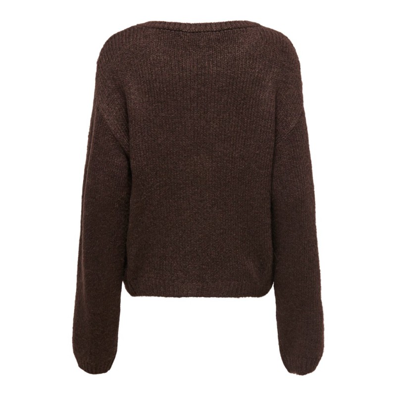 JDY Dinea langærmet strikcardigan - Chocolate Brown