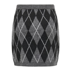 JDY Bianka high waist striknederdel - Dark Grey Melange