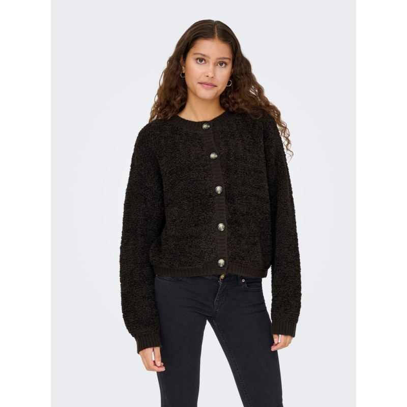 JDY Eira life strikcardigan - Chocolate Torte