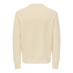 ONLY & SONS James relaxed striktrøje - Oatmeal