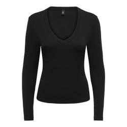 ONLY Riley langærmet bluse - Black