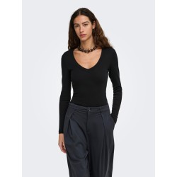 ONLY Riley langærmet bluse - Black