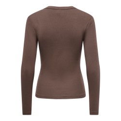 ONLY Riley langærmet bluse - Chocolate Martini