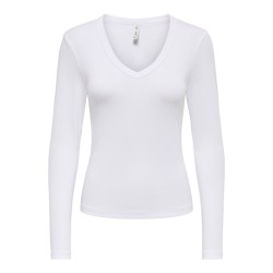 ONLY Riley langærmet bluse - Cloud Dancer