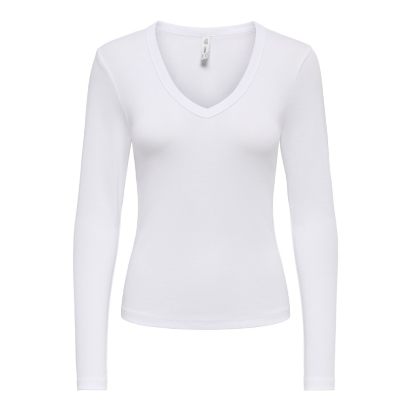 ONLY Riley langærmet bluse - Cloud Dancer