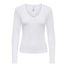 ONLY Riley langærmet bluse - Cloud Dancer