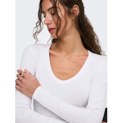 ONLY Riley langærmet bluse - Cloud Dancer