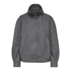 ONLY Asta high collar bomberjakke - Dark Grey Melange