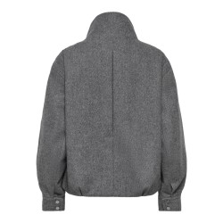 ONLY Asta high collar bomberjakke - Dark Grey Melange
