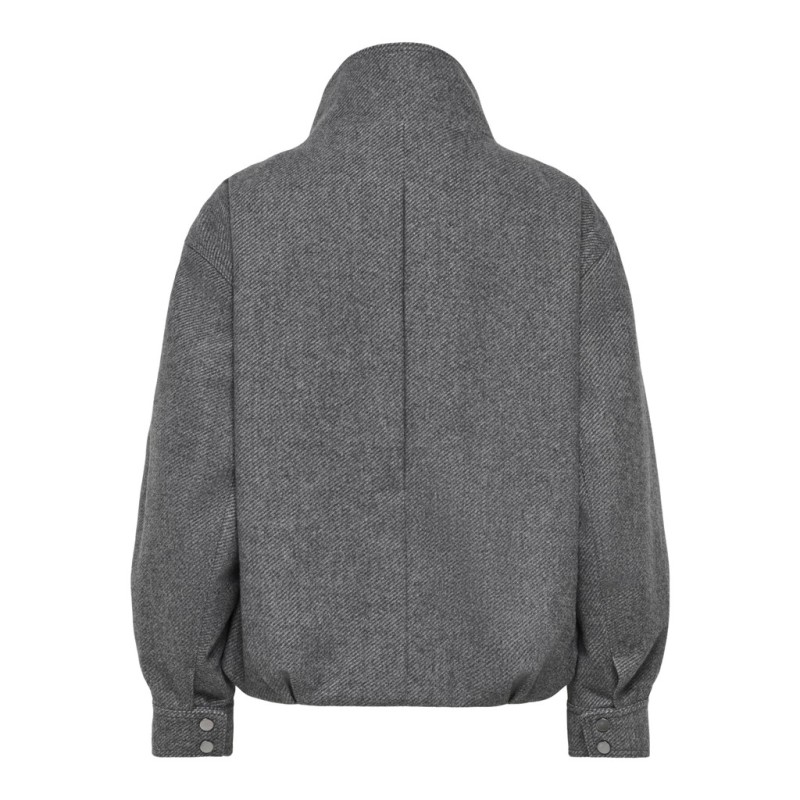 ONLY Asta high collar bomberjakke - Dark Grey Melange
