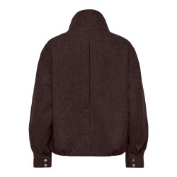 ONLY Asta high collar bomberjakke - Chocolate Torte / Melange