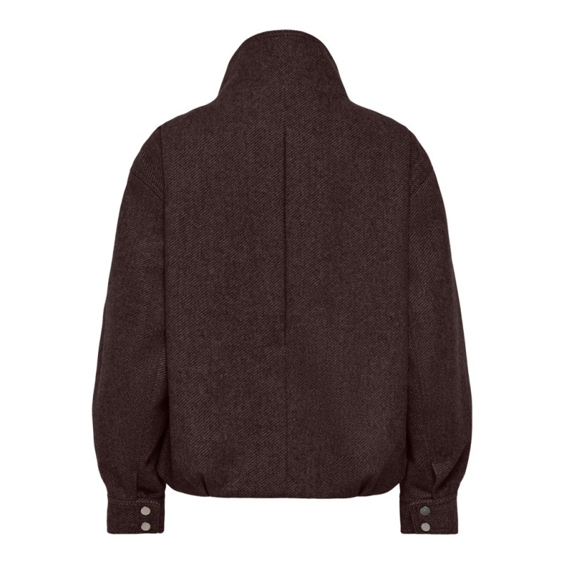 ONLY Asta high collar bomberjakke - Chocolate Torte / Melange