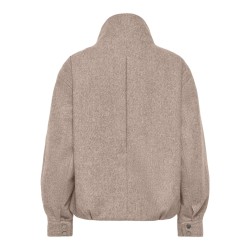 ONLY Asta high collar bomberjakke - Simply Taupe / Melange