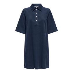 ONLY Gry-Nessa fløjlskjole - Navy Blazer