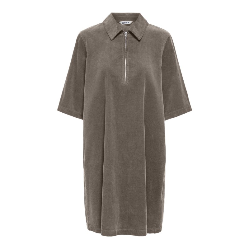 ONLY Nessa zip fløjlskjole - Falcon