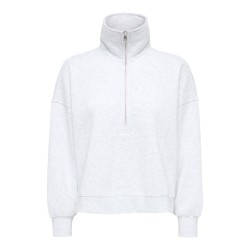 ONLY Lesure half zip sweatshirt - Light Grey Melange