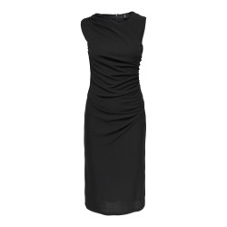 ONLY Amber ruching midi kjole - Black