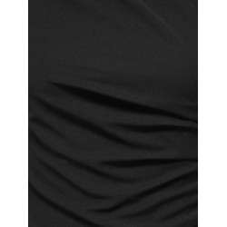 ONLY Amber ruching midi kjole - Black