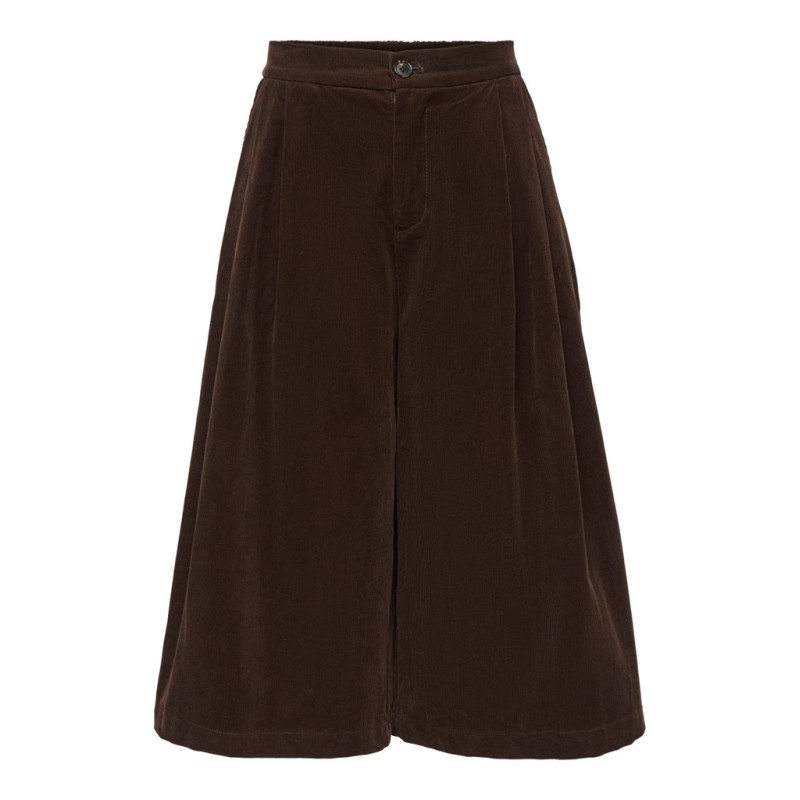 ONLY Costa high waist fløjls bermuda shorts - Coffee Bean