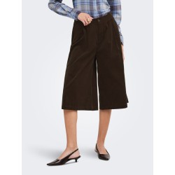 ONLY Costa high waist fløjls bermuda shorts - Coffee Bean