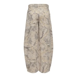 ONLY Taylor - Banu high waist barrel bukser - Oatmeal / Camo
