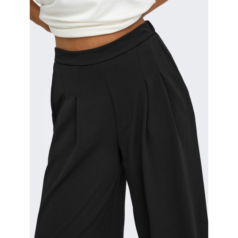 ONLY Bang pleat wide bukser - Black
