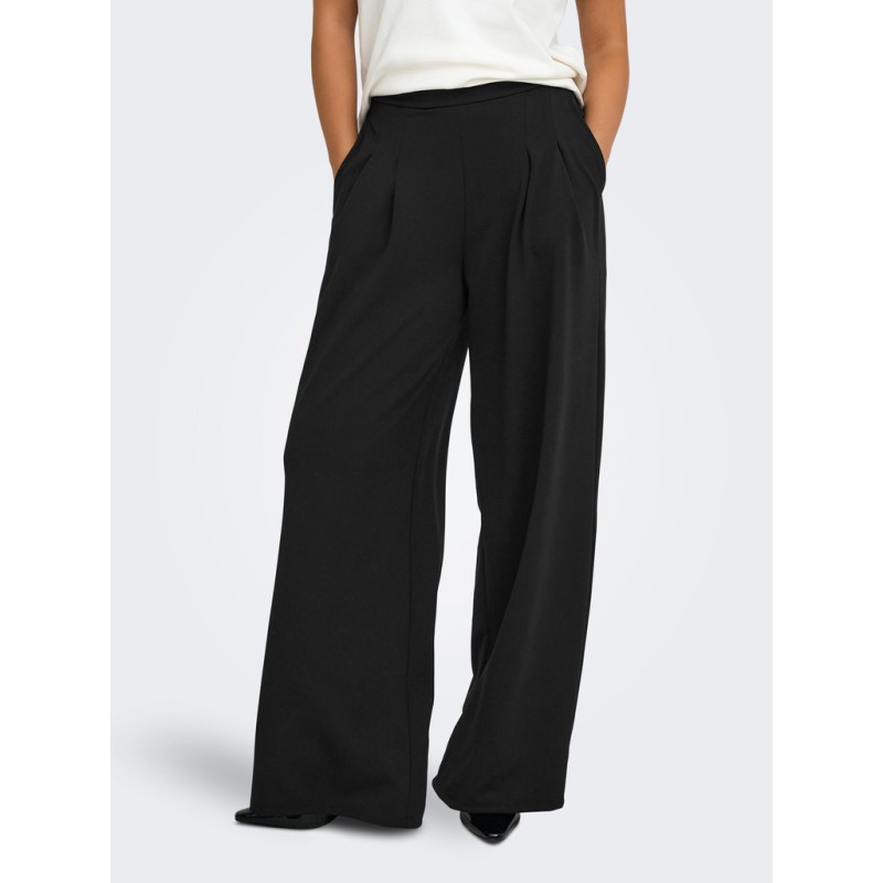 ONLY Bang pleat wide bukser - Black