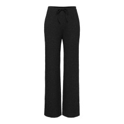 ONLY Milla glitter wide bukser - Black / Silver Lurex