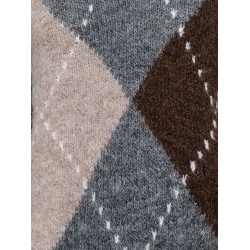 JDY Zoey argyle langærmet striktrøje - Medium Grey Melange