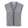 JDY Brilliant life onebutton strikvest - Medium Grey Melange