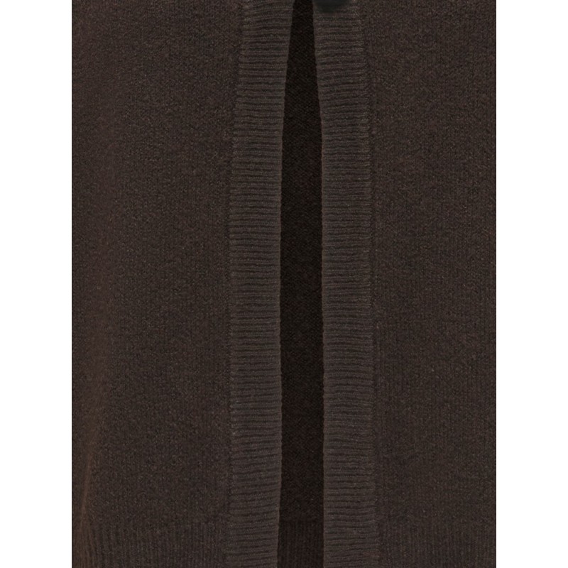 JDY Brilliant life onebutton strikvest - Coffee Bean / Melange