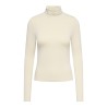 JDY Sissy high neck langærmet bluse - Oatmeal