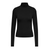 JDY Sissy high neck langærmet bluse - Black