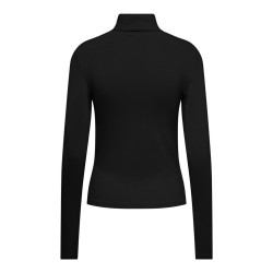 JDY Sissy high neck langærmet bluse - Black