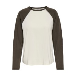 JDY Jeanett raglan contrast bluse - Antique White
