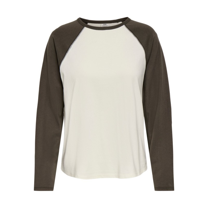 JDY Jeanett raglan contrast bluse - Antique White