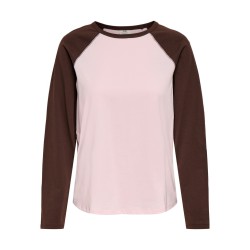 JDY Jeanett raglan contrast bluse - Chalk Pink