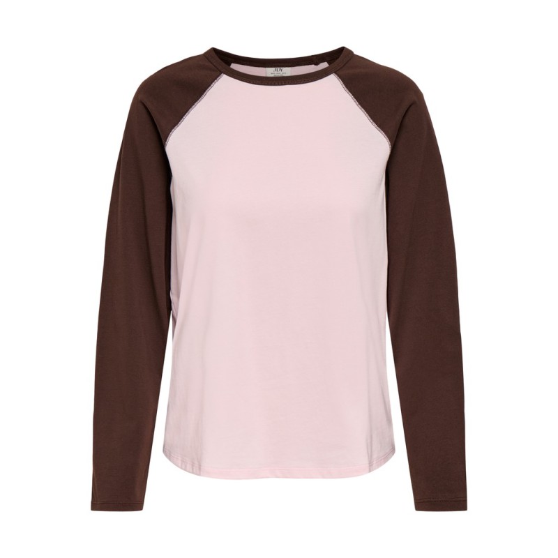 JDY Jeanett raglan contrast bluse - Chalk Pink