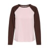 JDY Jeanett raglan contrast bluse - Chalk Pink