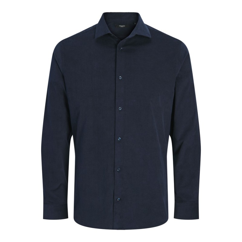 JACK & JONES PLUS Blaparker langærmet fløjlsskjorte - Night Sky