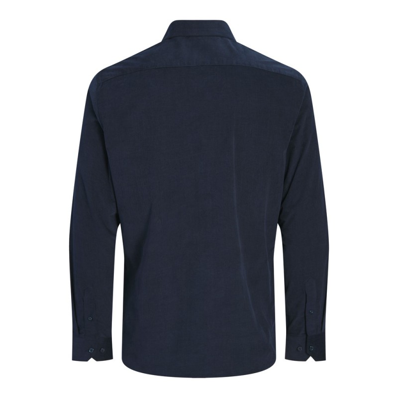 JACK & JONES PLUS Blaparker langærmet fløjlsskjorte - Night Sky