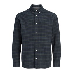 JACK & JONES PLUS Stanley flannel langærmet skjorte - Scarab