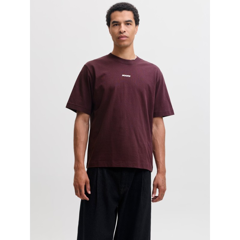 JACK & JONES Club back script T-shirt - Fudge