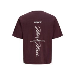 JACK & JONES Club back script T-shirt - Fudge