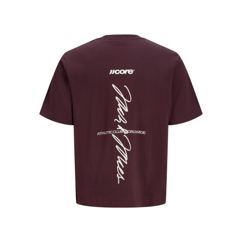 JACK & JONES Club back script T-shirt - Fudge
