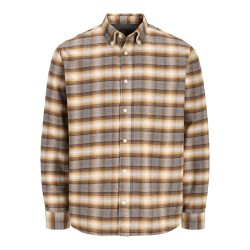 JACK & JONES PLUS Stanley flannel langærmet skjorte - Walnut