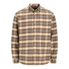 JACK & JONES PLUS Stanley flannel langærmet skjorte - Walnut