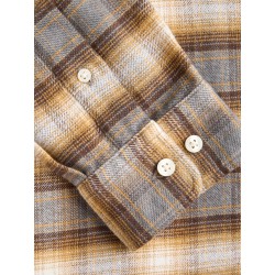 JACK & JONES PLUS Stanley flannel langærmet skjorte - Walnut